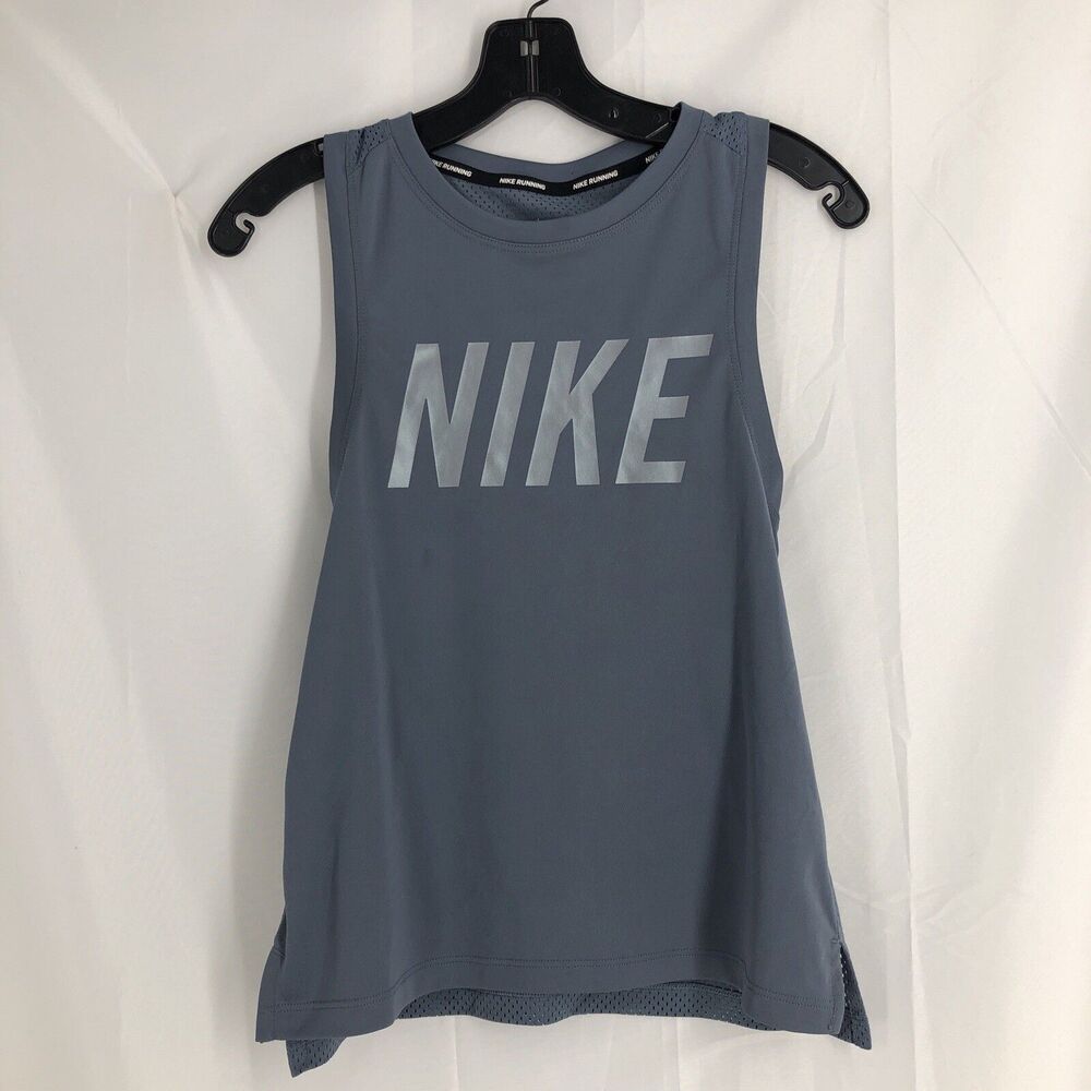 Nike Pro Tank Top Women XS Gray Dri Fit Racerback Active Sleeveless